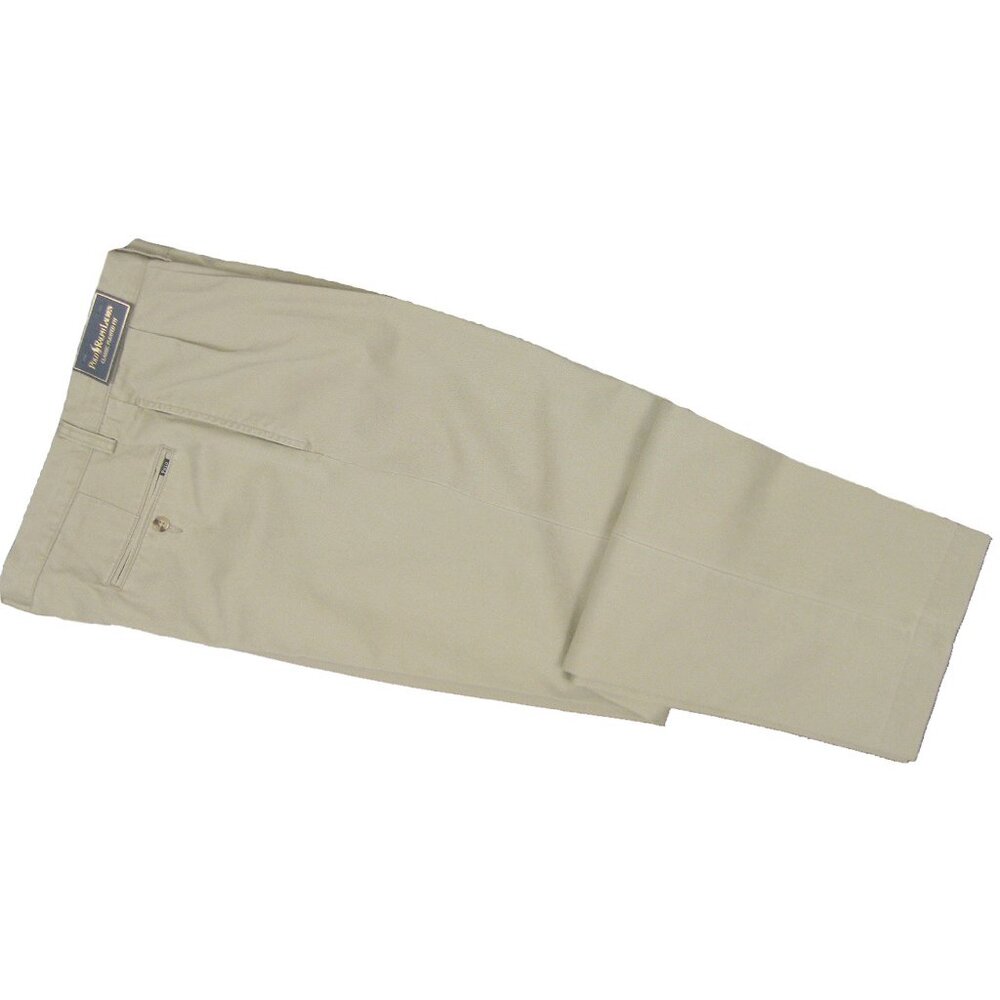 NEW Polo Ralph Lauren Big & Tall Chinos! 46 x 30 Tan  Classic Pleated Fit  Stain